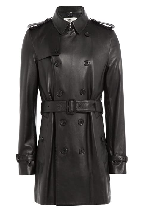 burberry leather biker trench coat|Burberry oversized wool trench coat.